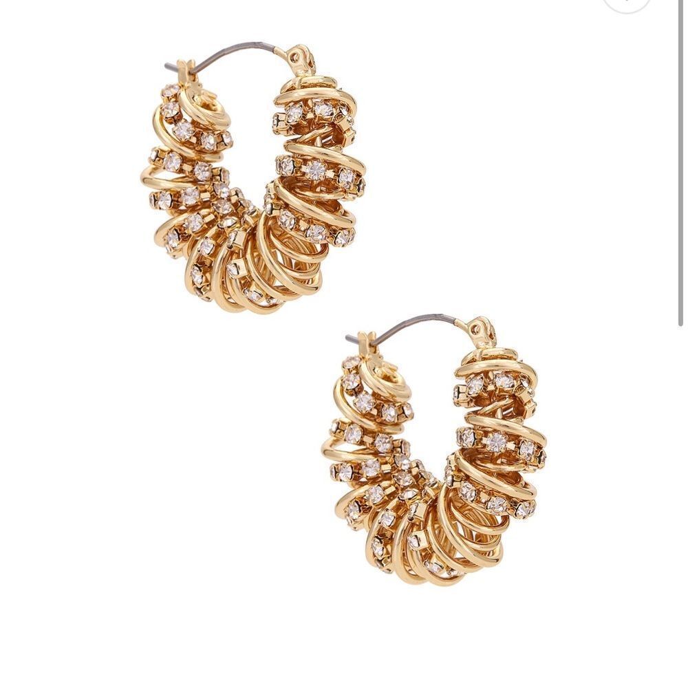 Gold hoop earrings  N105